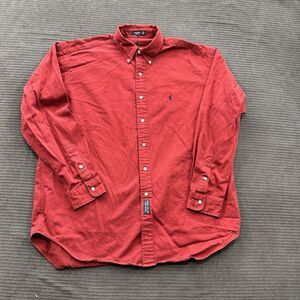 Polo by Ralph Lauren Red Long-Sleeve Button-Down Shirt